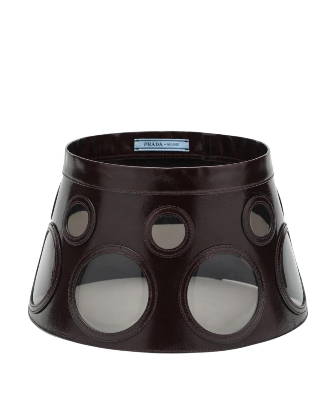 PRADA Коричневая кожаная панама, фото 1