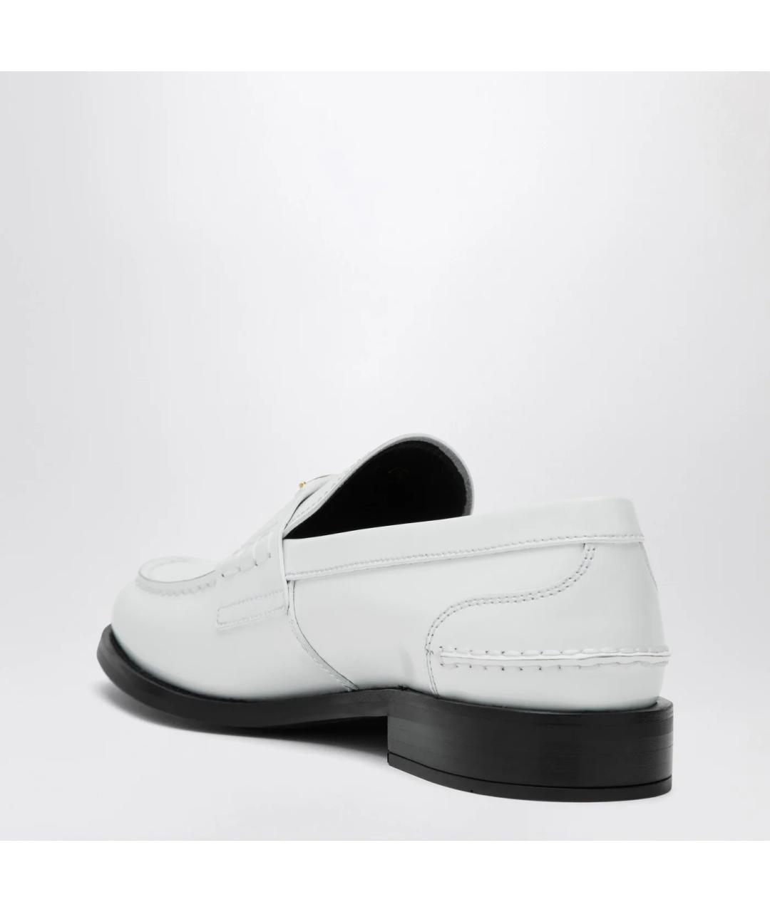 PRADA Белые кожаные лоферы, фото 2