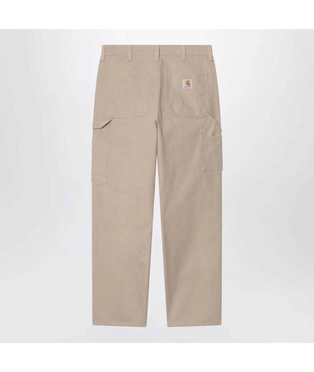 CARHARTT WIP Бежевые хлопковые повседневные брюки, фото 2