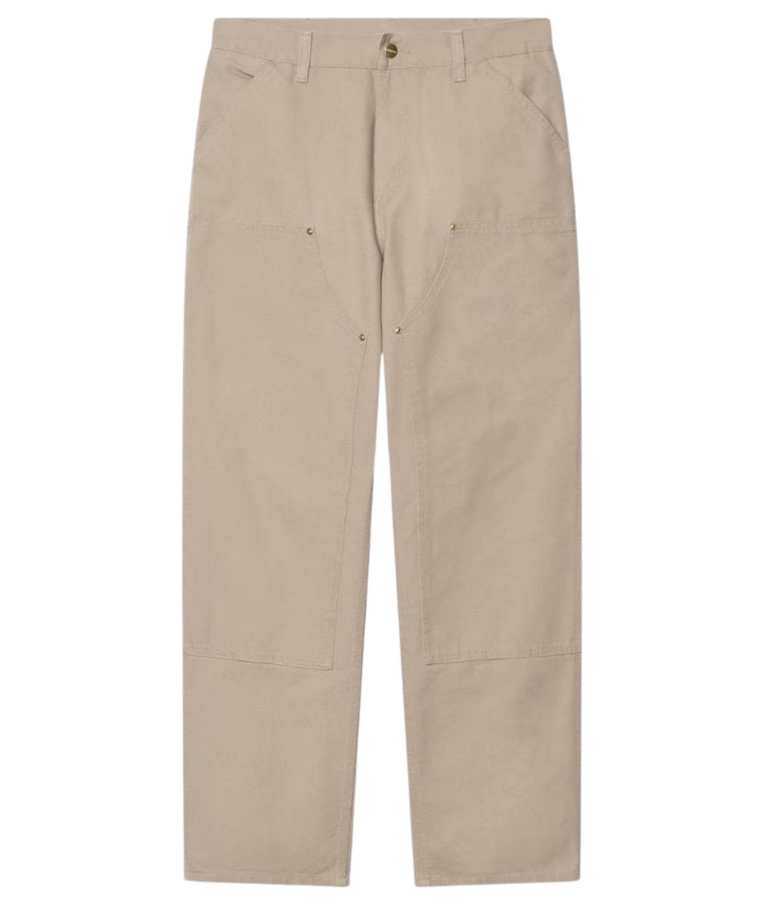 CARHARTT WIP Бежевые хлопковые повседневные брюки, фото 1