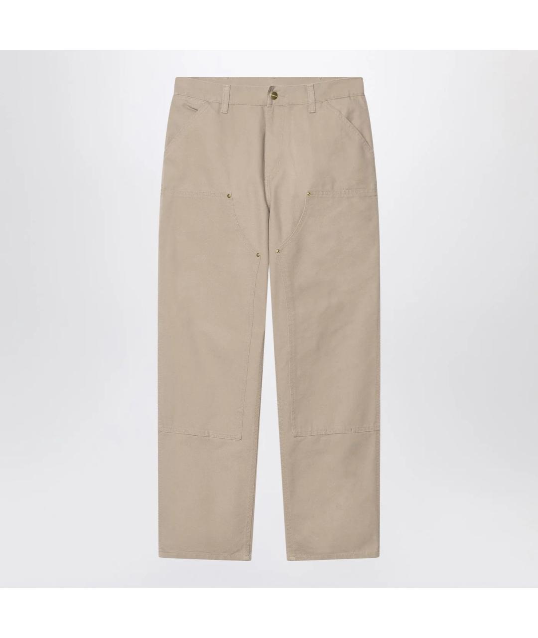 CARHARTT WIP Бежевые хлопковые повседневные брюки, фото 3
