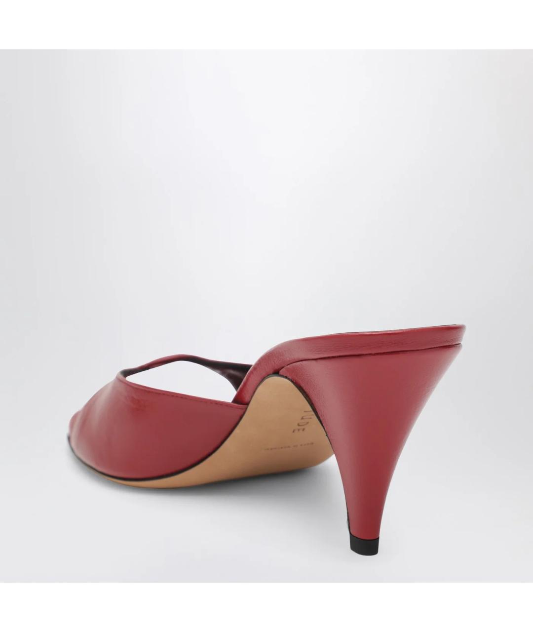 JUDE Красные кожаные мюли, фото 2