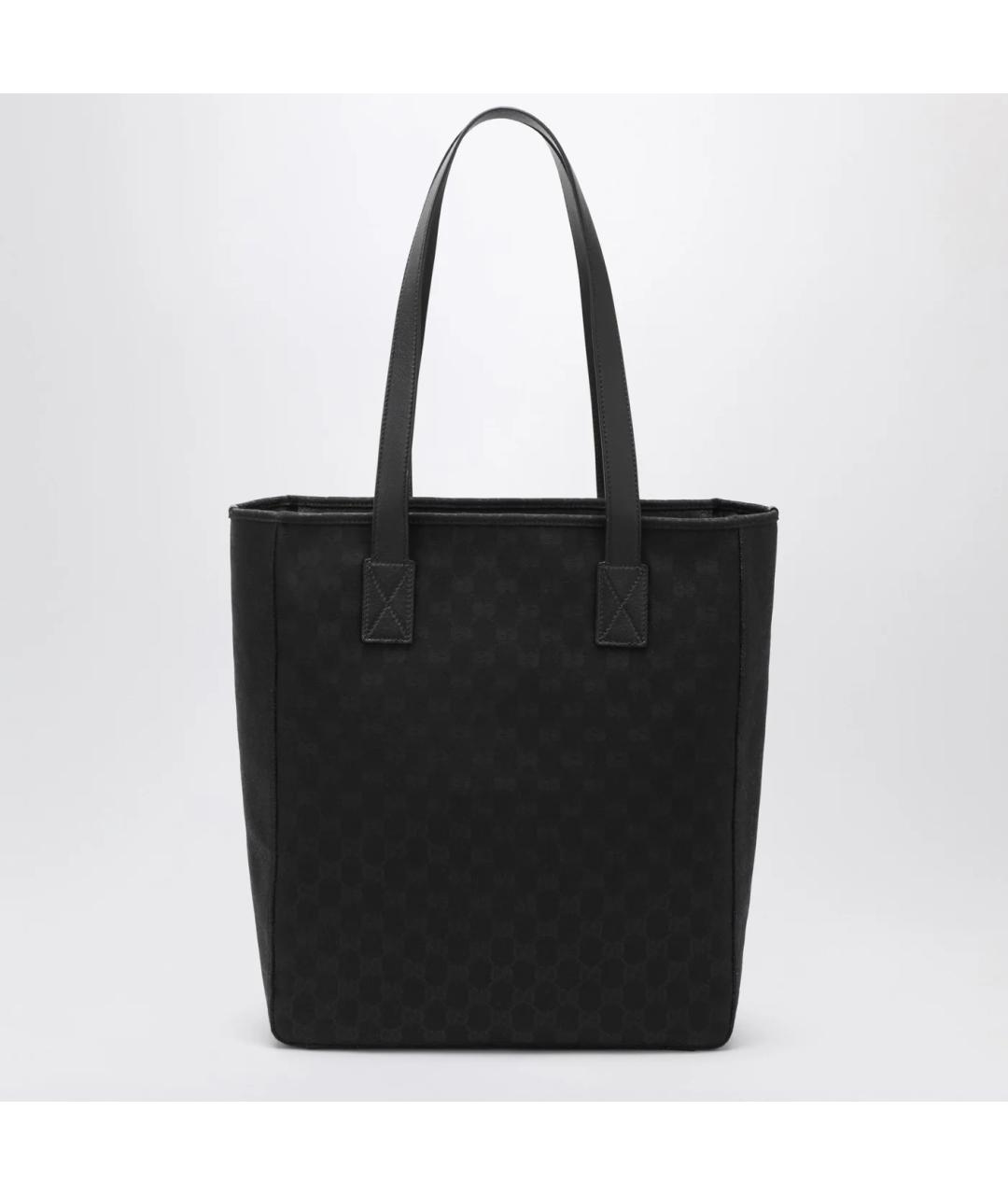 GUCCI Черная тканевая сумка тоут, фото 2