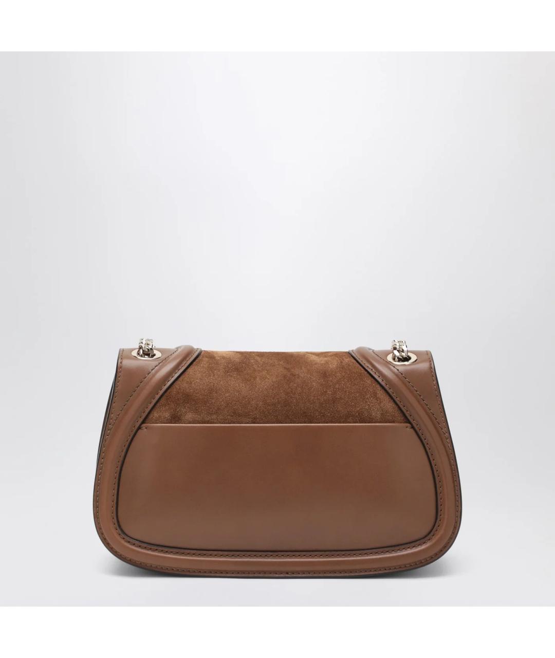 GUCCI Коричневая замшевая сумка через плечо, фото 2