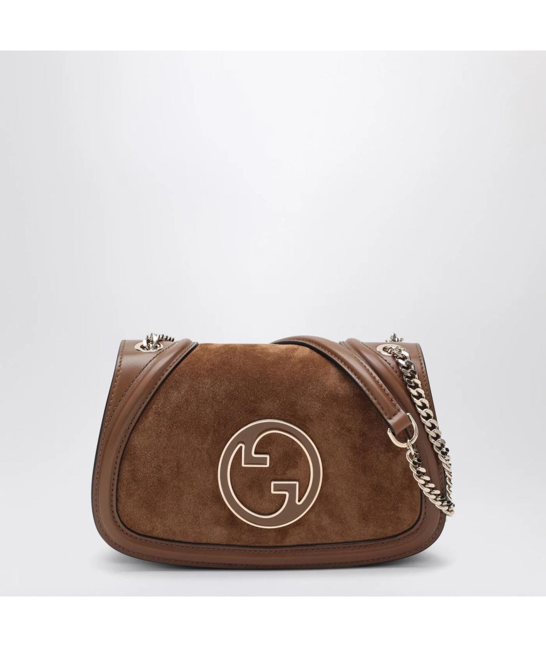 GUCCI Коричневая замшевая сумка через плечо, фото 3