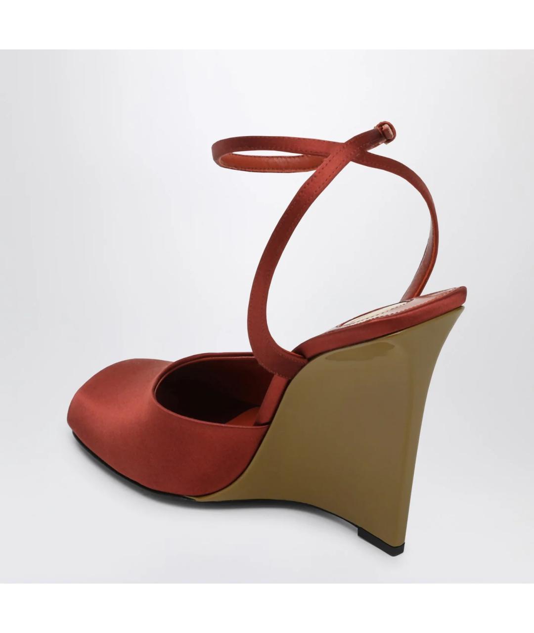 SAINT LAURENT Коричневые текстильные туфли, фото 2