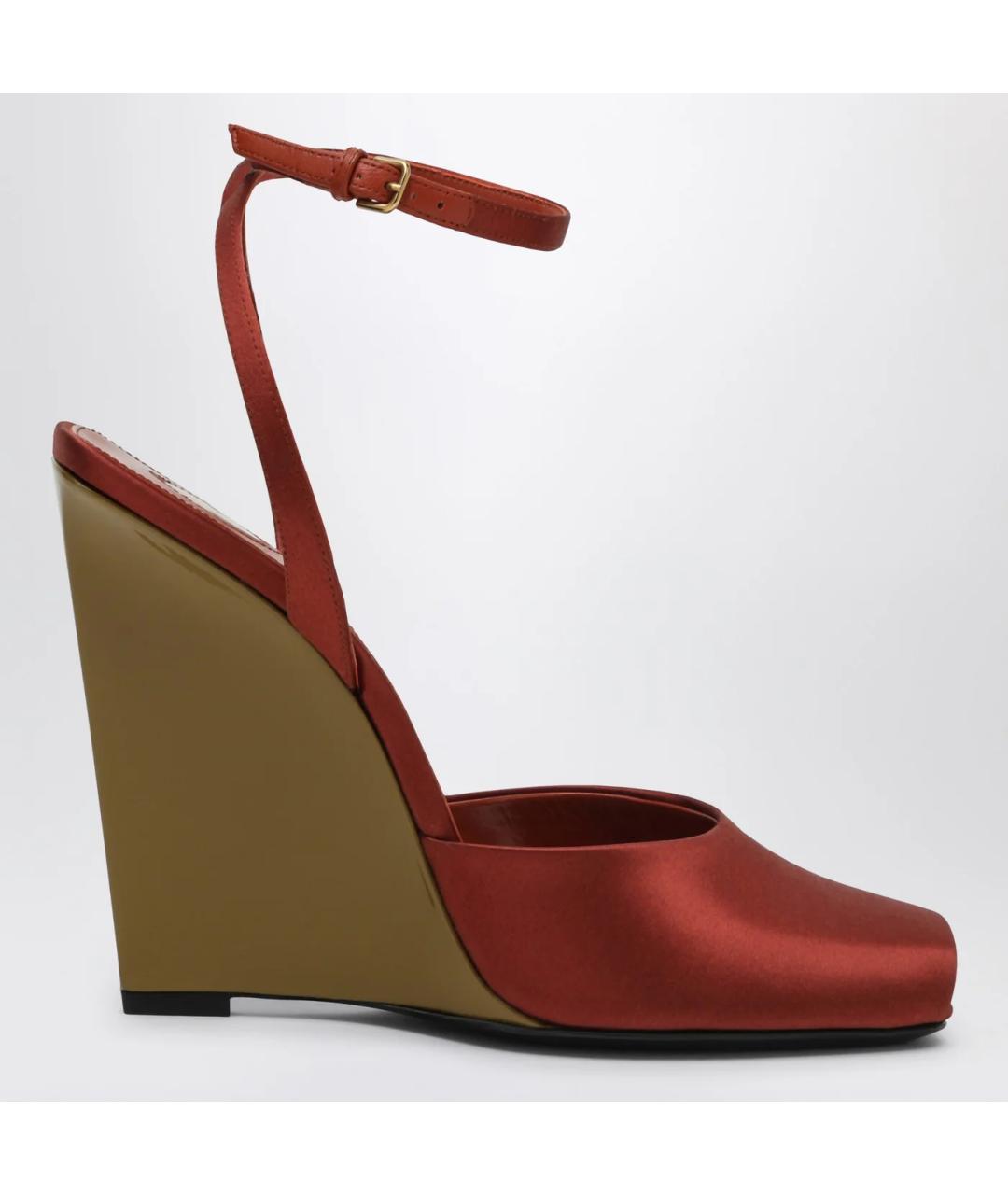 SAINT LAURENT Коричневые текстильные туфли, фото 3