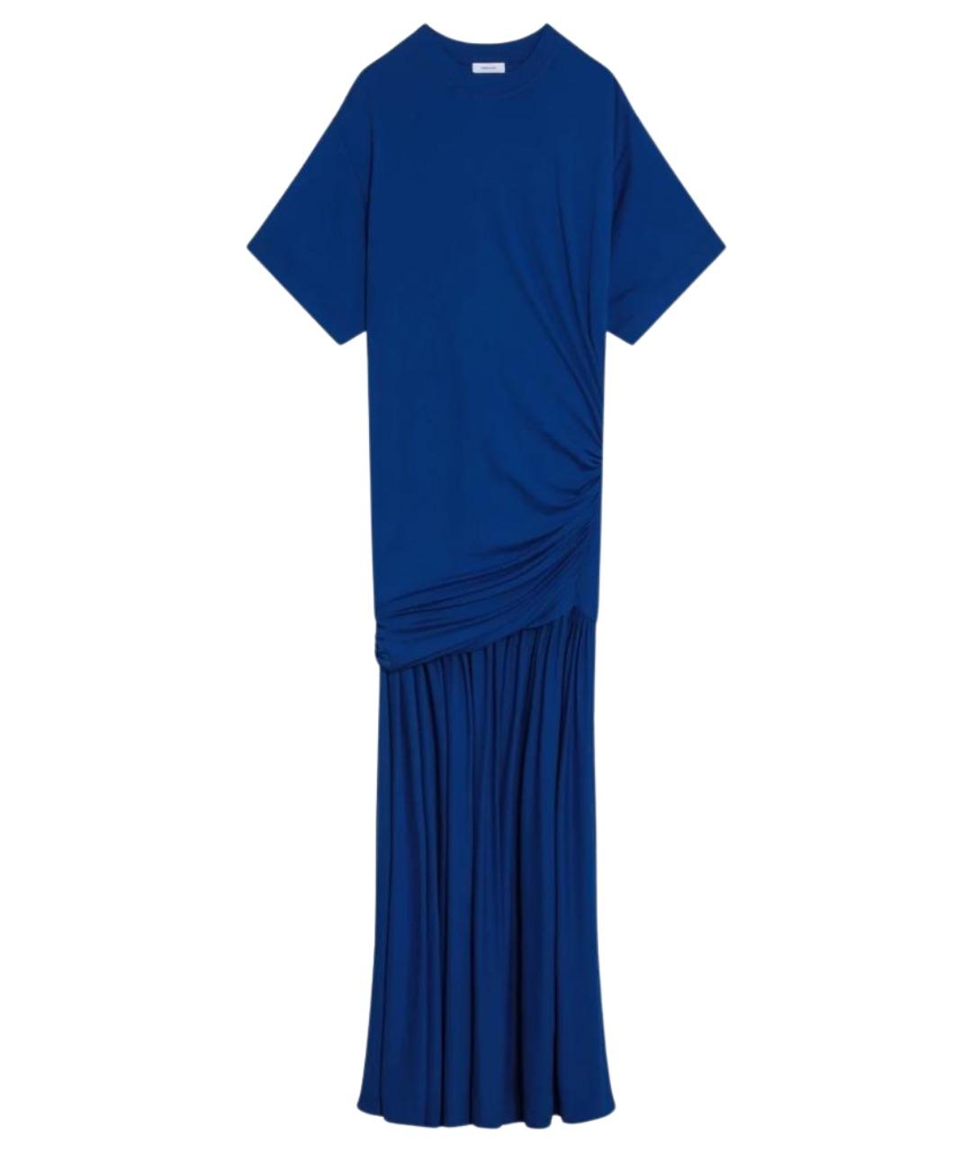 FERRAGAMO Синее вискозное повседневное платье, фото 1
