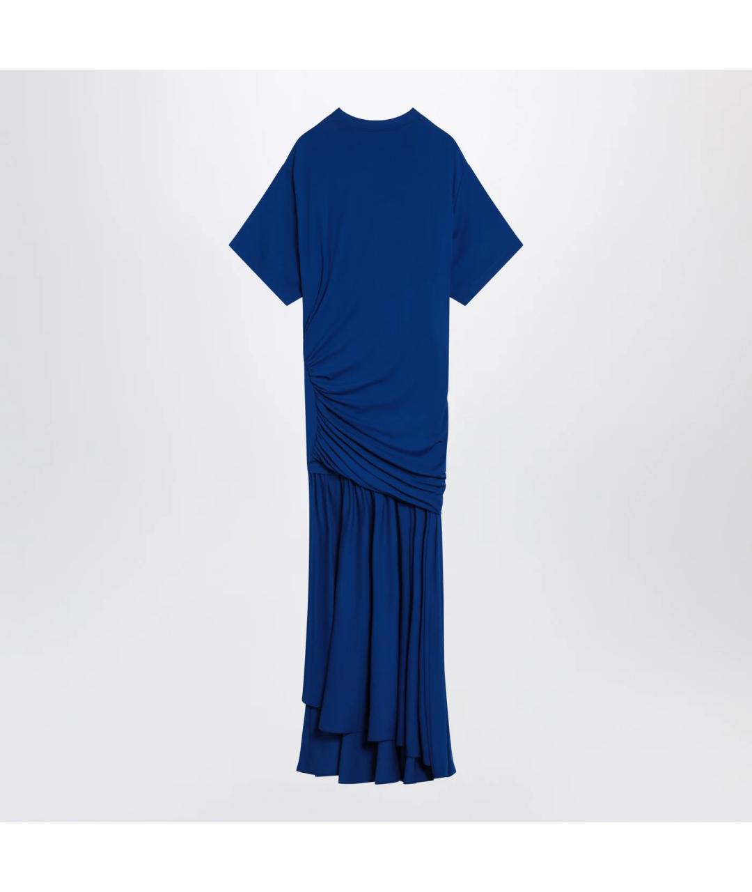 FERRAGAMO Синее вискозное повседневное платье, фото 2