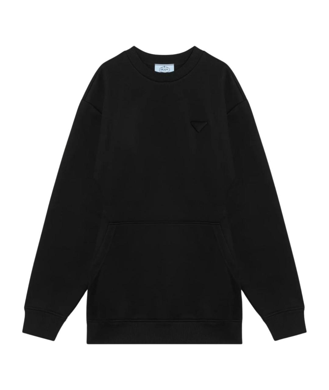 PRADA Черное хлопковое повседневное платье, фото 1