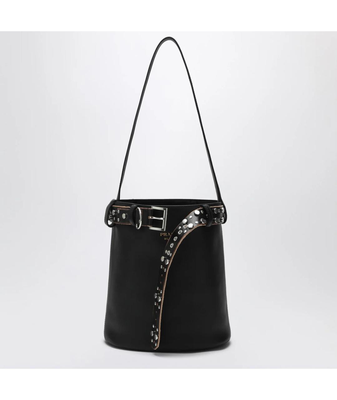 PRADA Черная кожаная сумка через плечо, фото 3