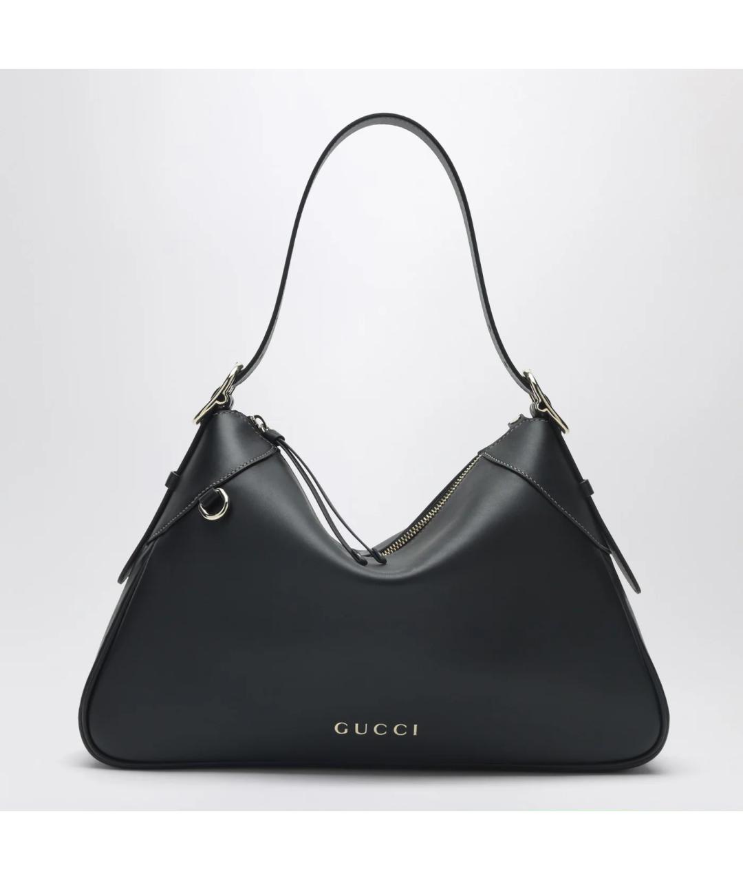 GUCCI Черная кожаная сумка через плечо, фото 3