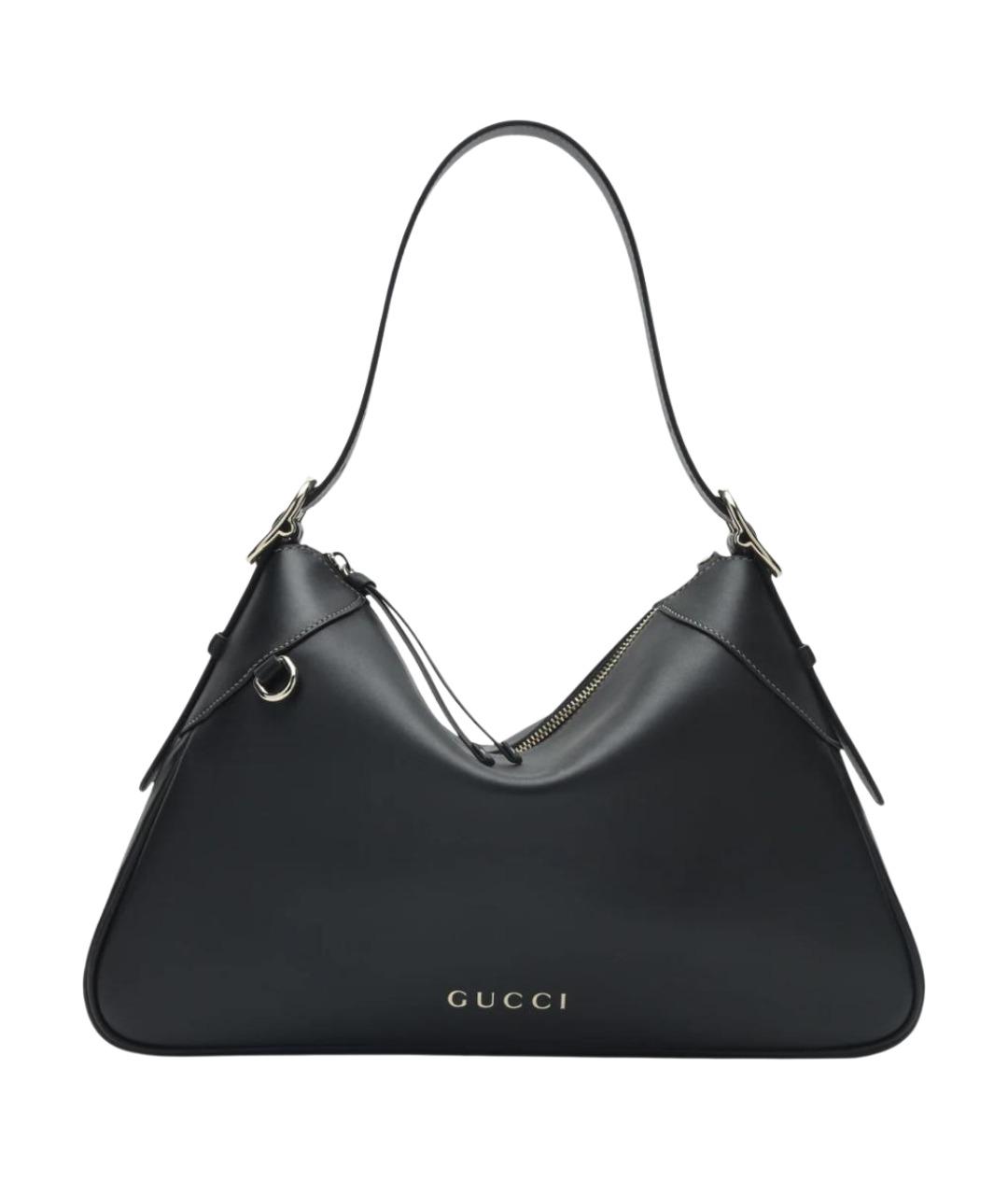 GUCCI Черная кожаная сумка через плечо, фото 1