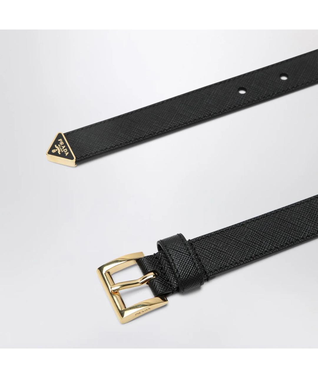 PRADA Черный кожаный ремень, фото 2