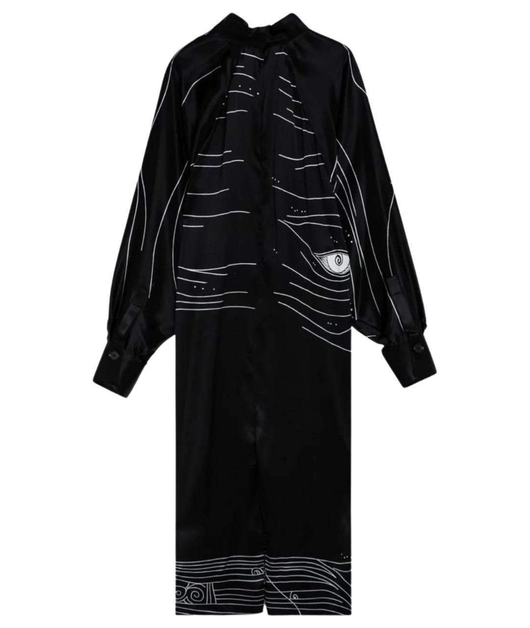 FERRAGAMO Черное шелковое вечернее платье, фото 2