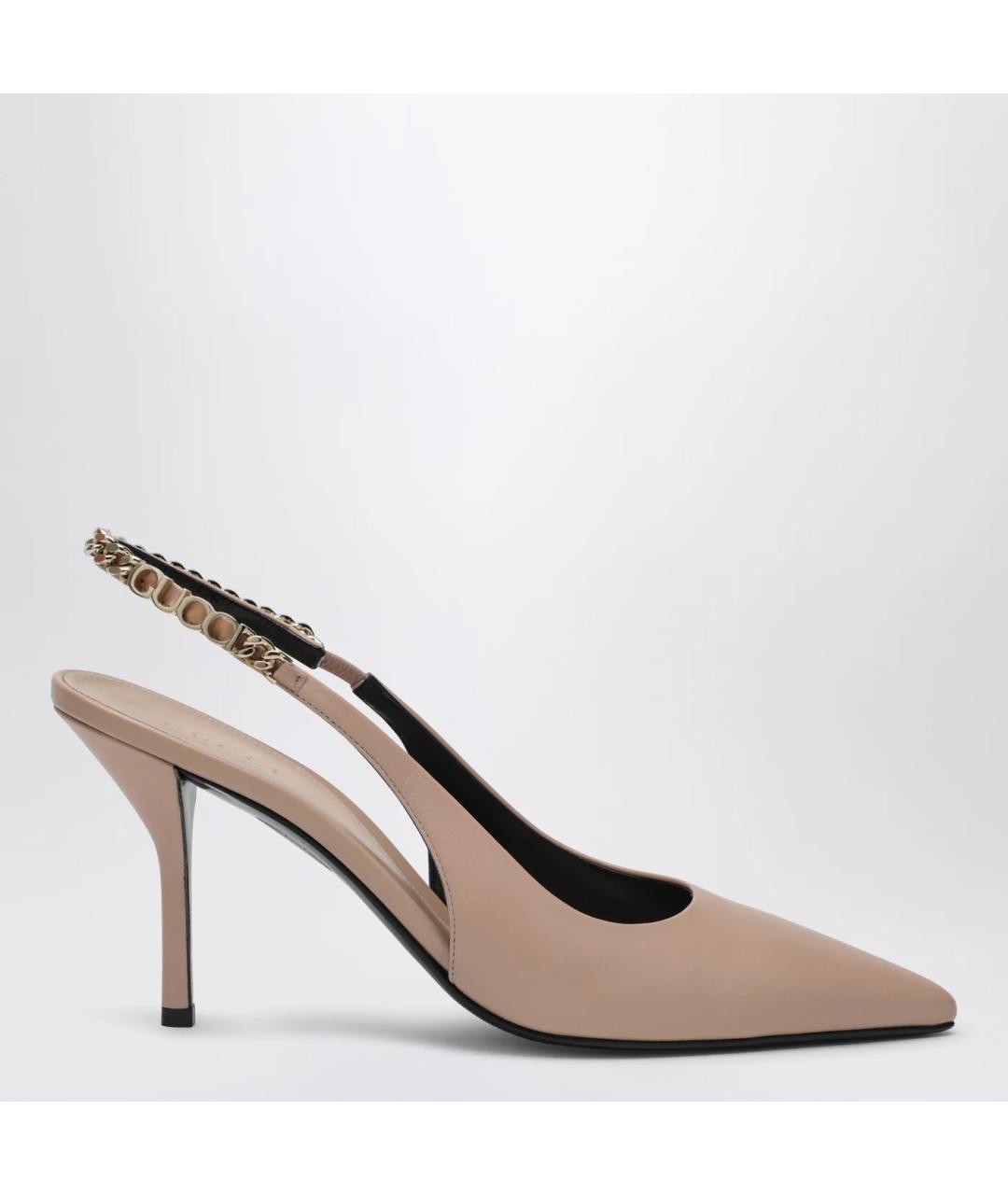 GUCCI Розовые кожаные туфли, фото 3