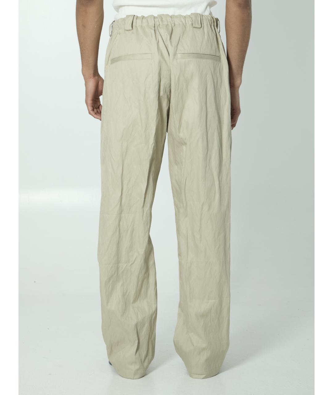 WILLY CHAVARRIA Бежевые хлопковые повседневные брюки, фото 4