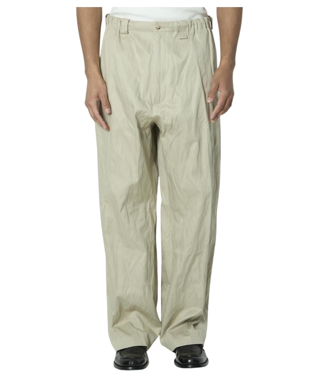 WILLY CHAVARRIA Бежевые хлопковые повседневные брюки, фото 1