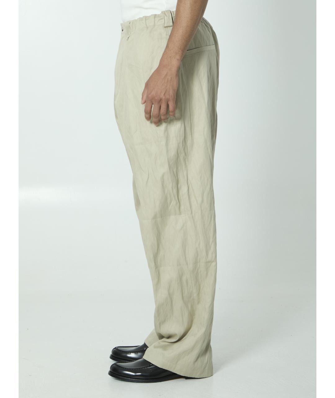 WILLY CHAVARRIA Бежевые хлопковые повседневные брюки, фото 3