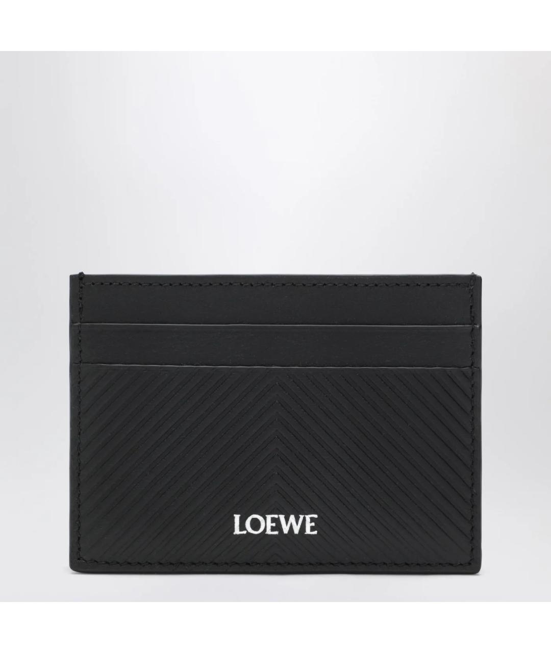 LOEWE Черный кожаный кардхолдер, фото 3
