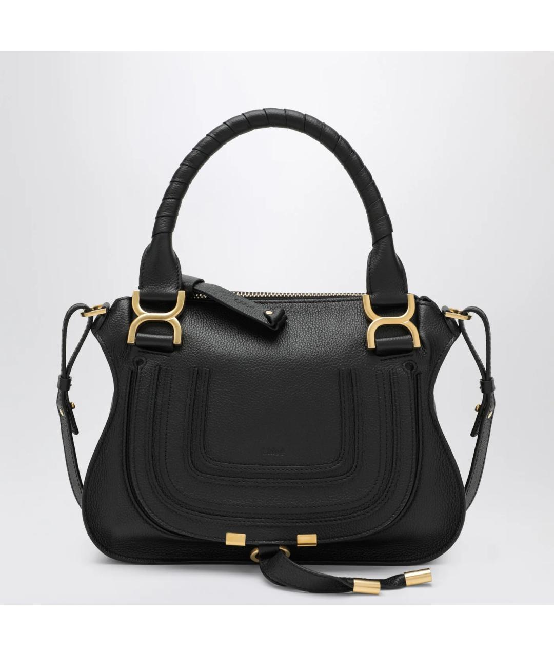 CHLOE Черная кожаная сумка тоут, фото 3