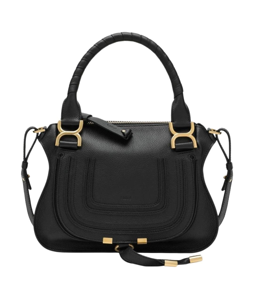 CHLOE Черная кожаная сумка тоут, фото 1