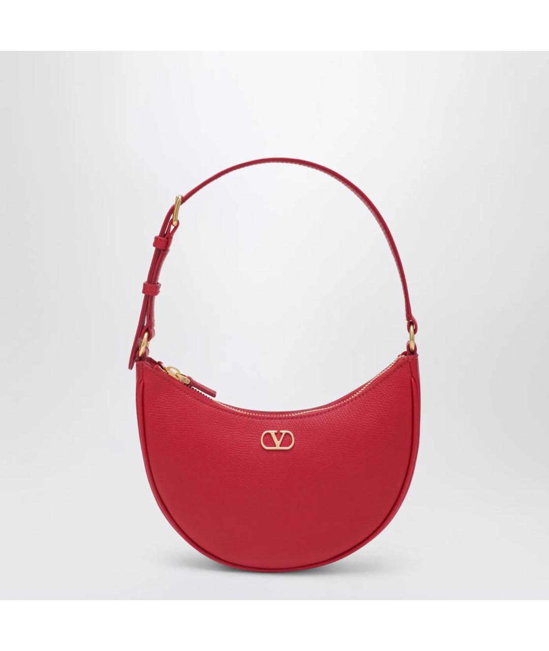 VALENTINO Красная кожаная сумка через плечо, фото 3