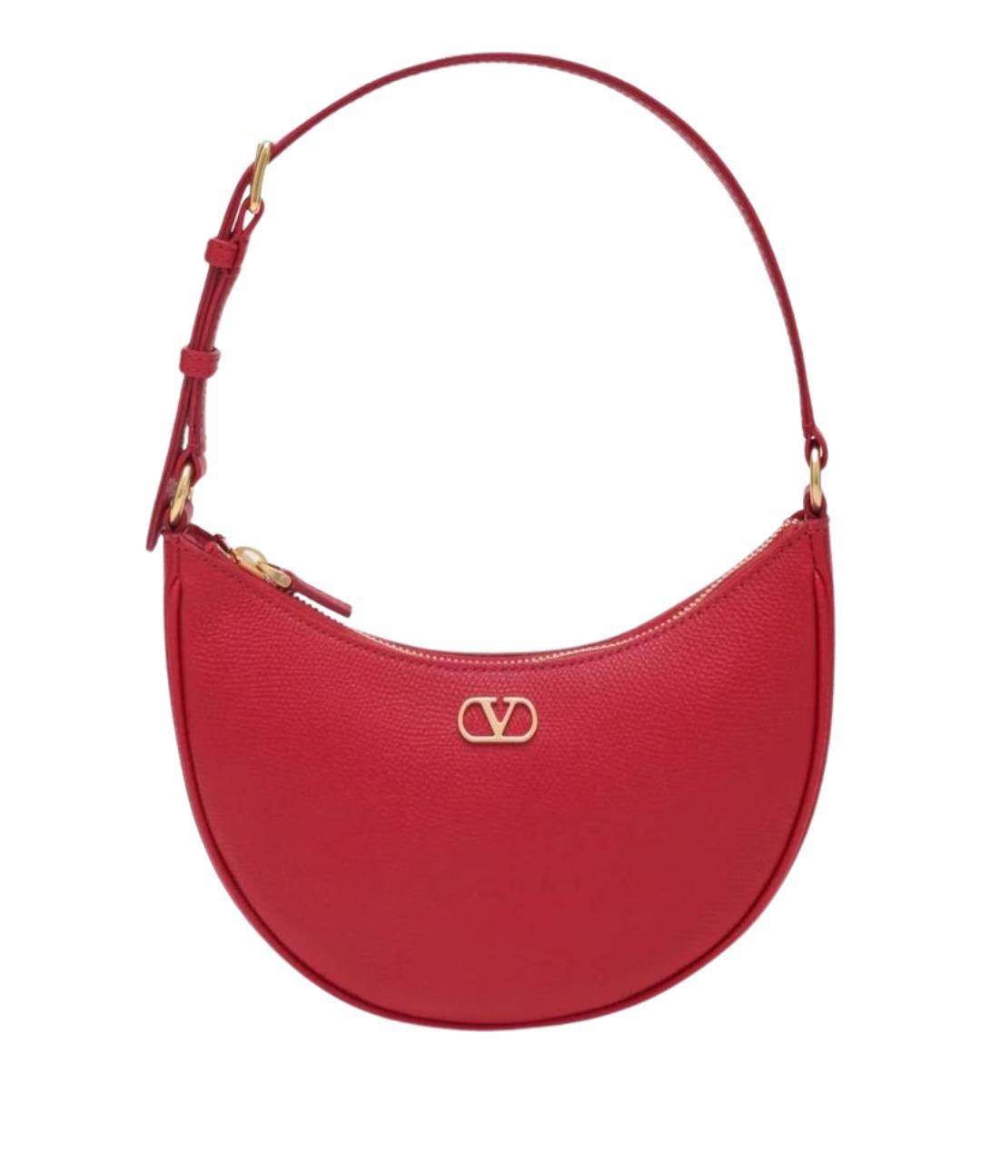 VALENTINO Красная кожаная сумка через плечо, фото 1