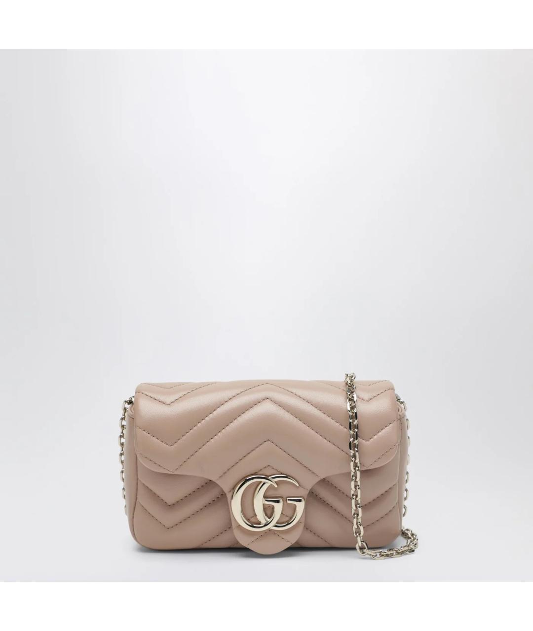 GUCCI Розовая кожаная сумка через плечо, фото 3