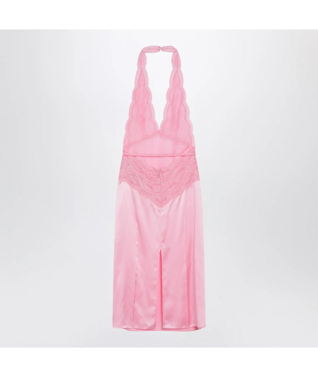 GUCCI Розовое шелковое коктейльное платье, фото 2