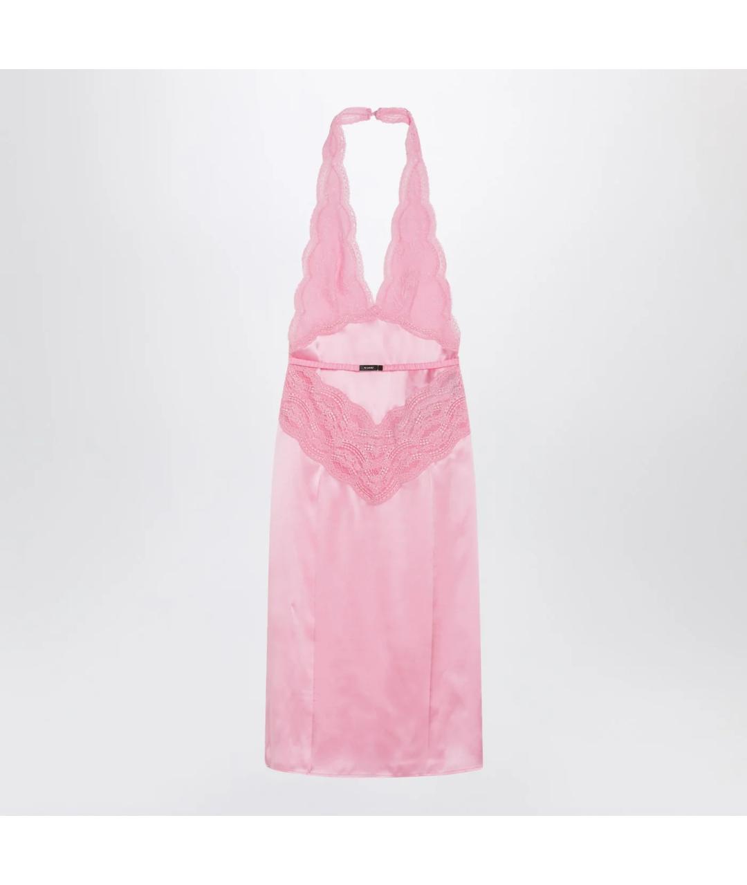 GUCCI Розовое шелковое коктейльное платье, фото 3