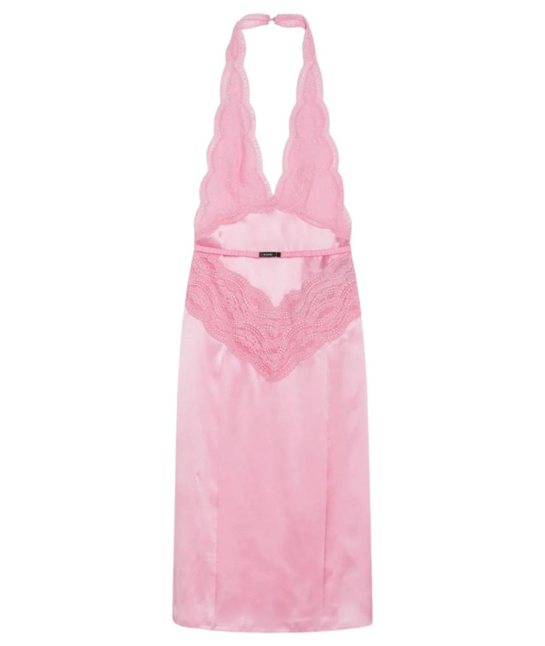 GUCCI Розовое шелковое коктейльное платье, фото 1