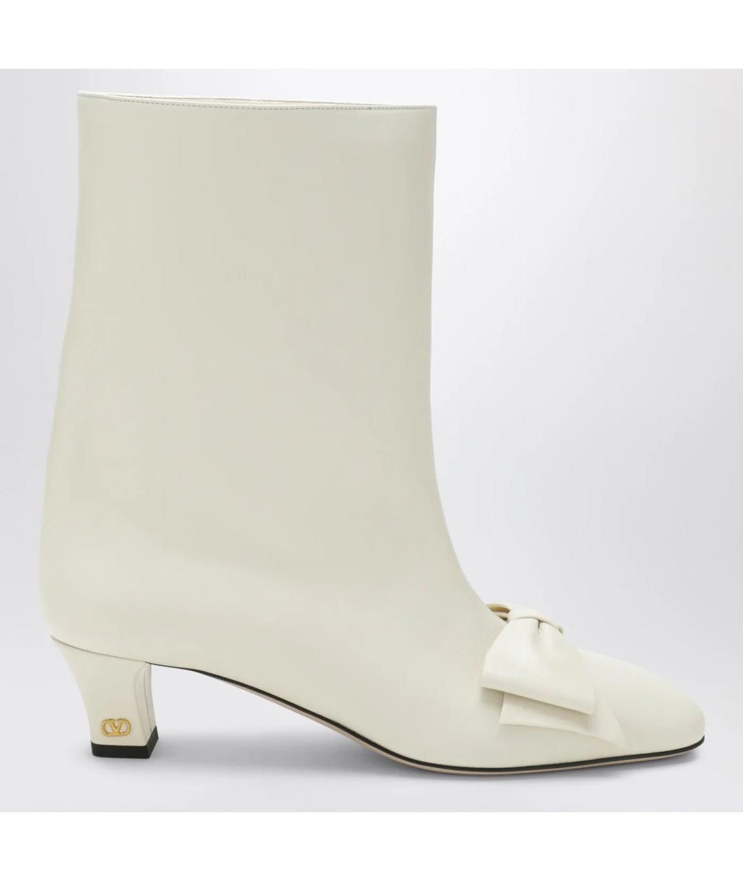 VALENTINO Белые кожаные ботильоны, фото 3