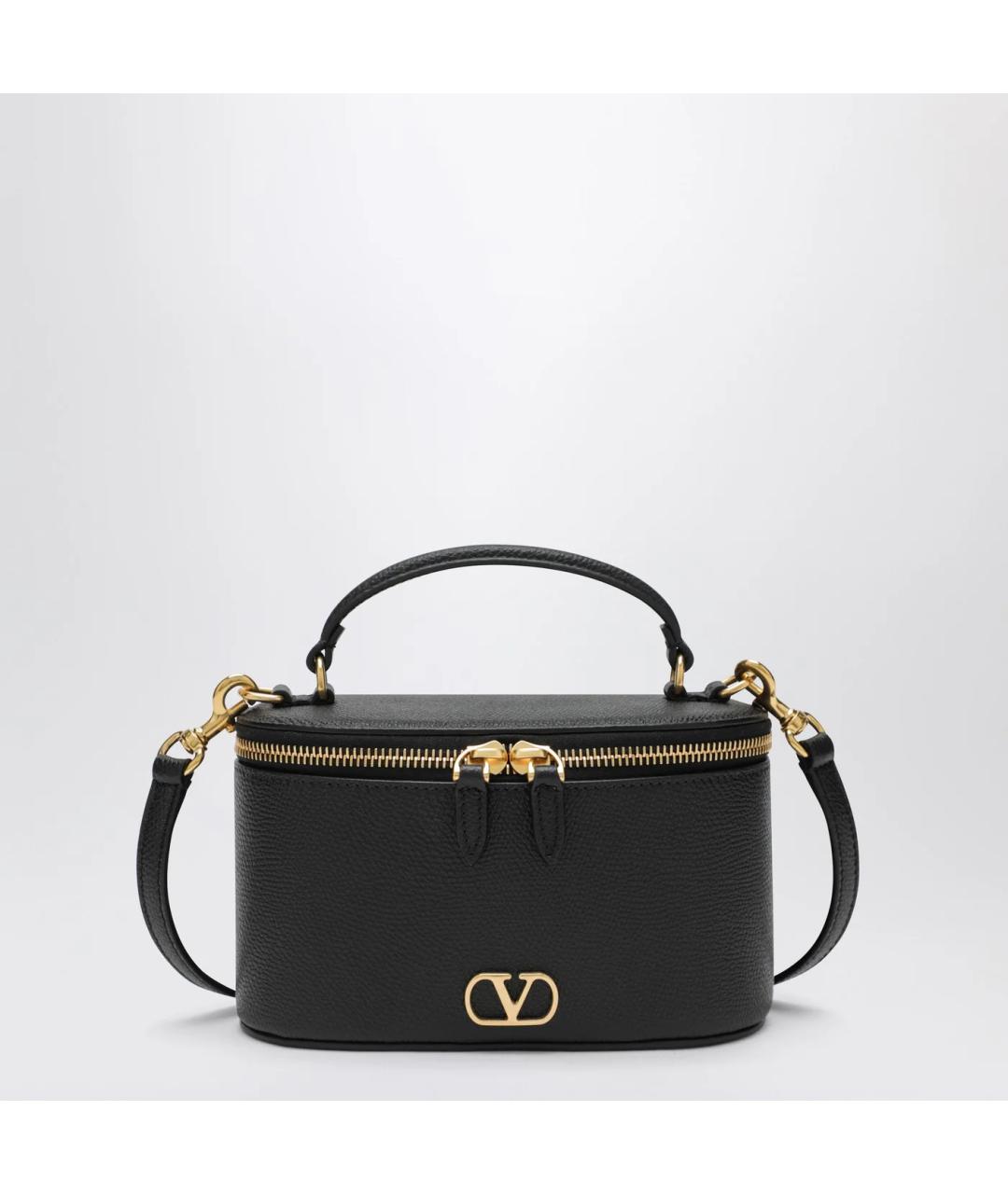 VALENTINO Черная кожаная сумка через плечо, фото 3