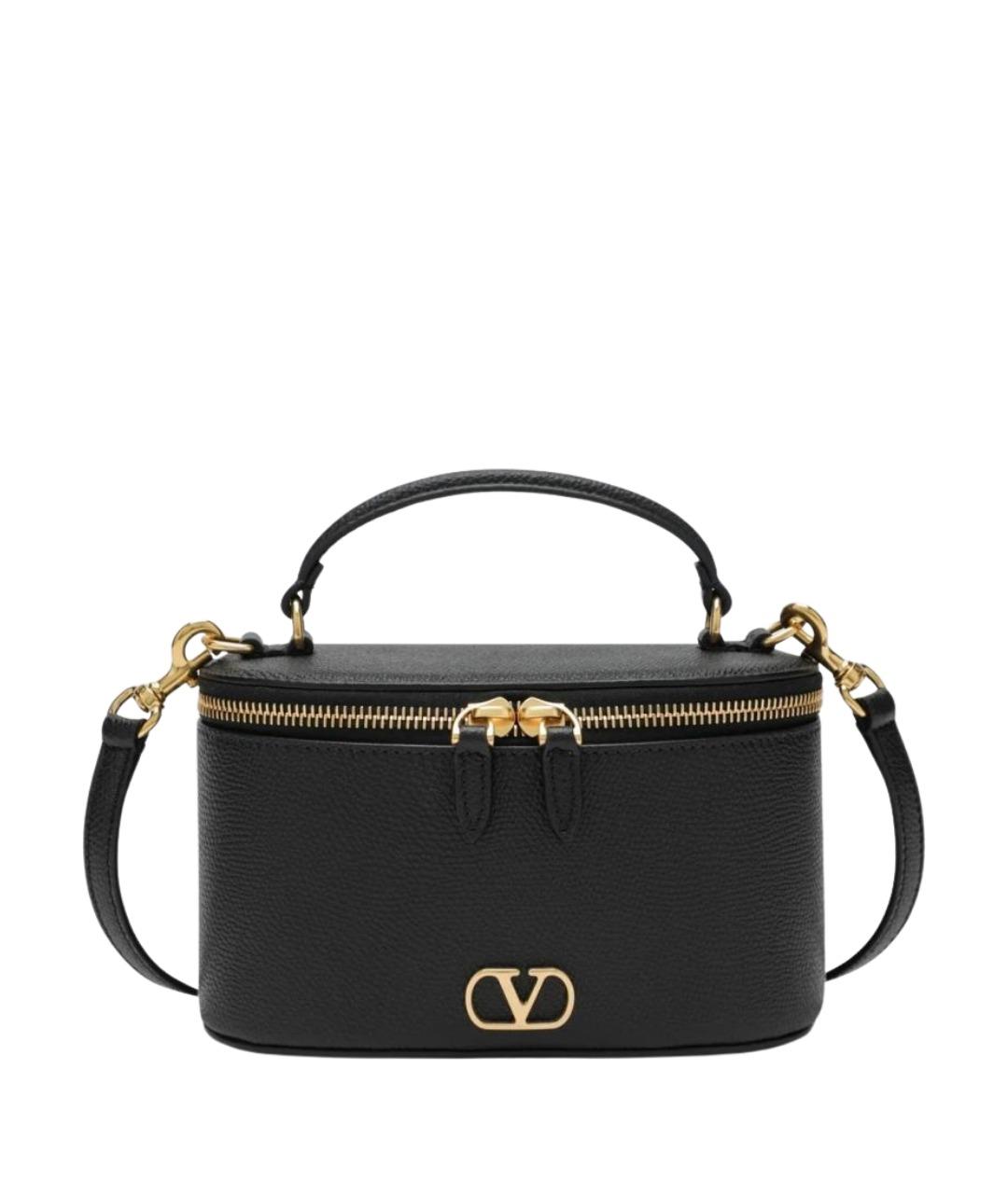 VALENTINO Черная кожаная сумка через плечо, фото 1