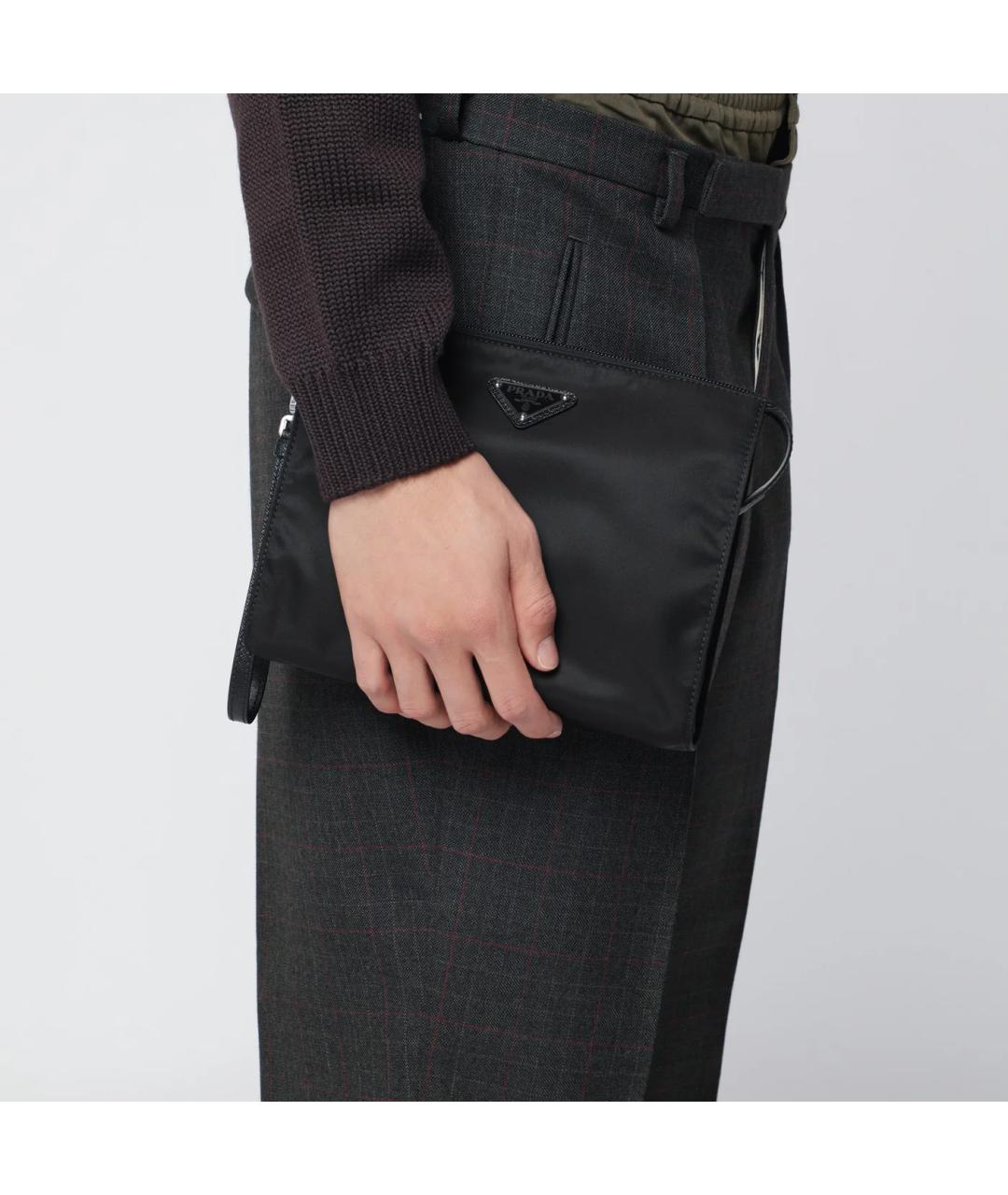 PRADA Черная синтетическая папка для документов, фото 2