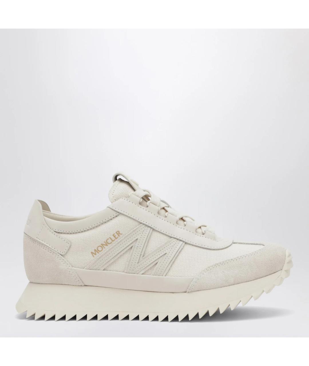 MONCLER Бежевые текстильные кроссовки, фото 3