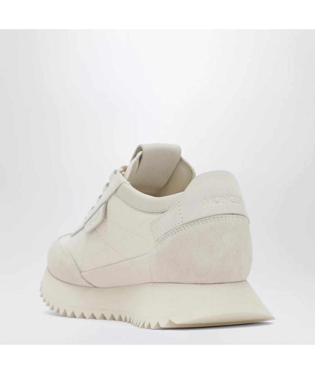 MONCLER Бежевые текстильные кроссовки, фото 2