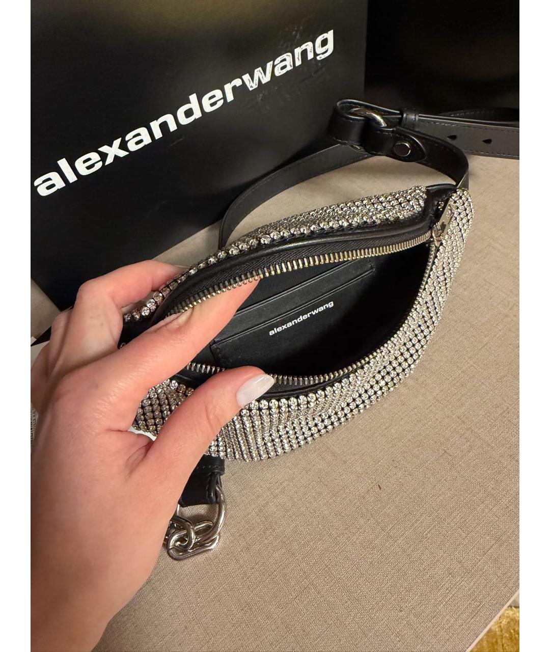 ALEXANDER WANG Черная поясная сумка, фото 4