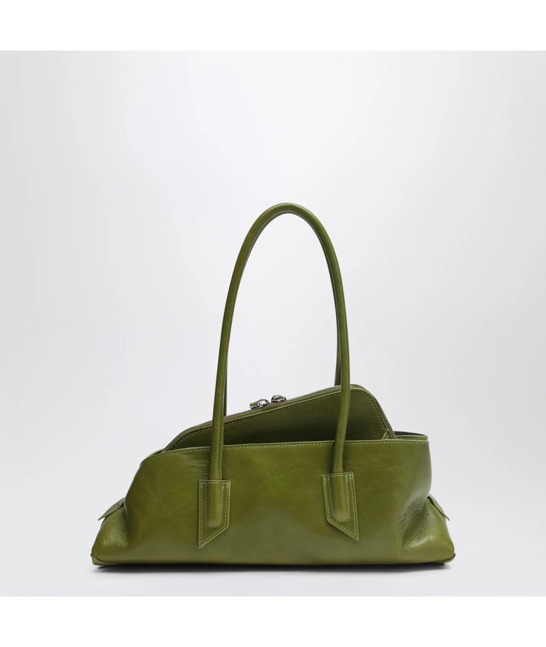 THE ATTICO Зеленая кожаная сумка через плечо, фото 2