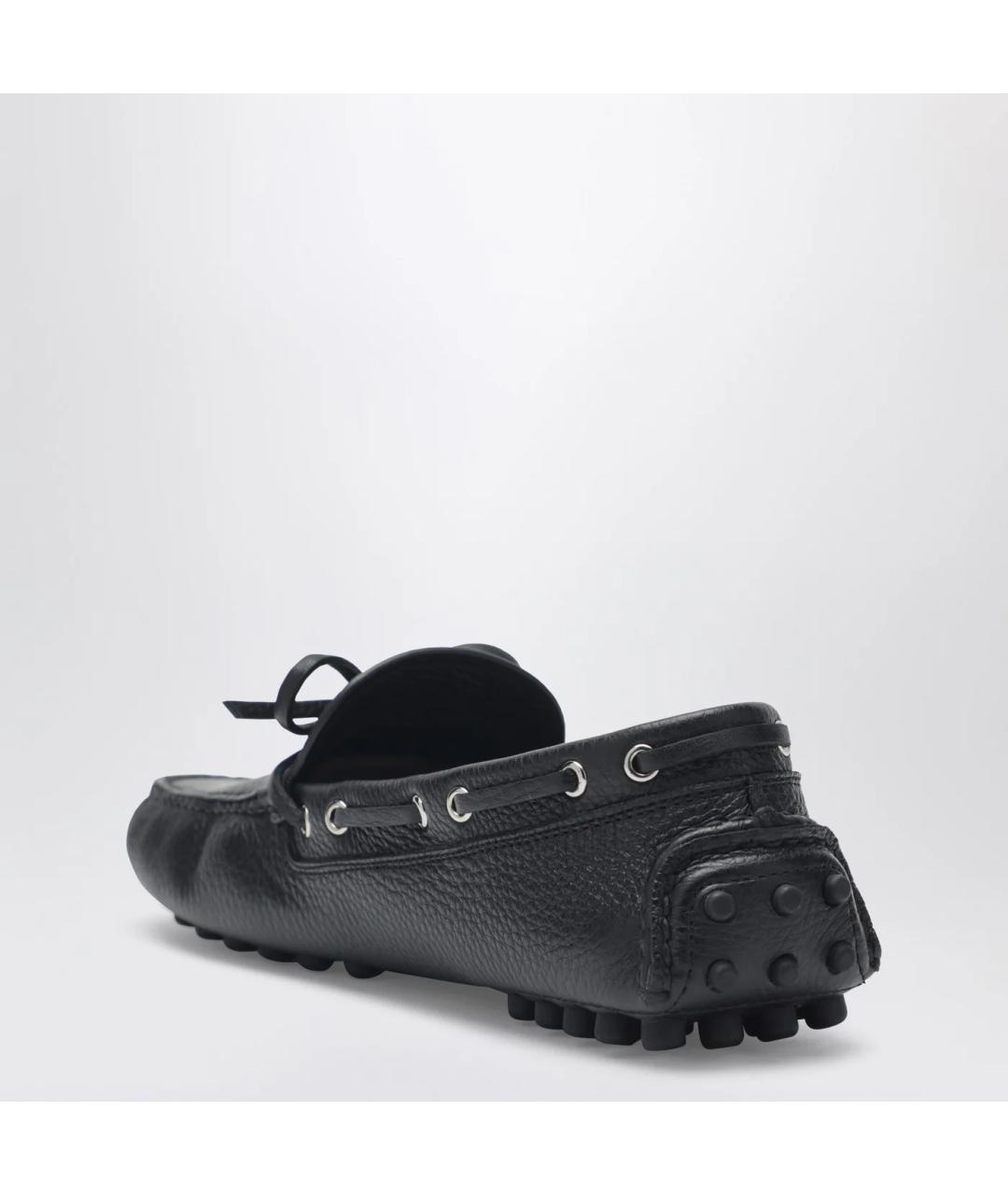 PRADA Черные кожаные мокасины, фото 2