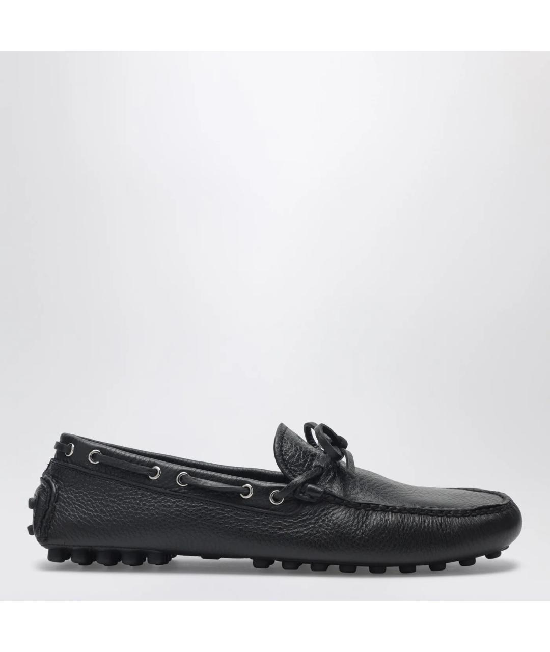 PRADA Черные кожаные мокасины, фото 3