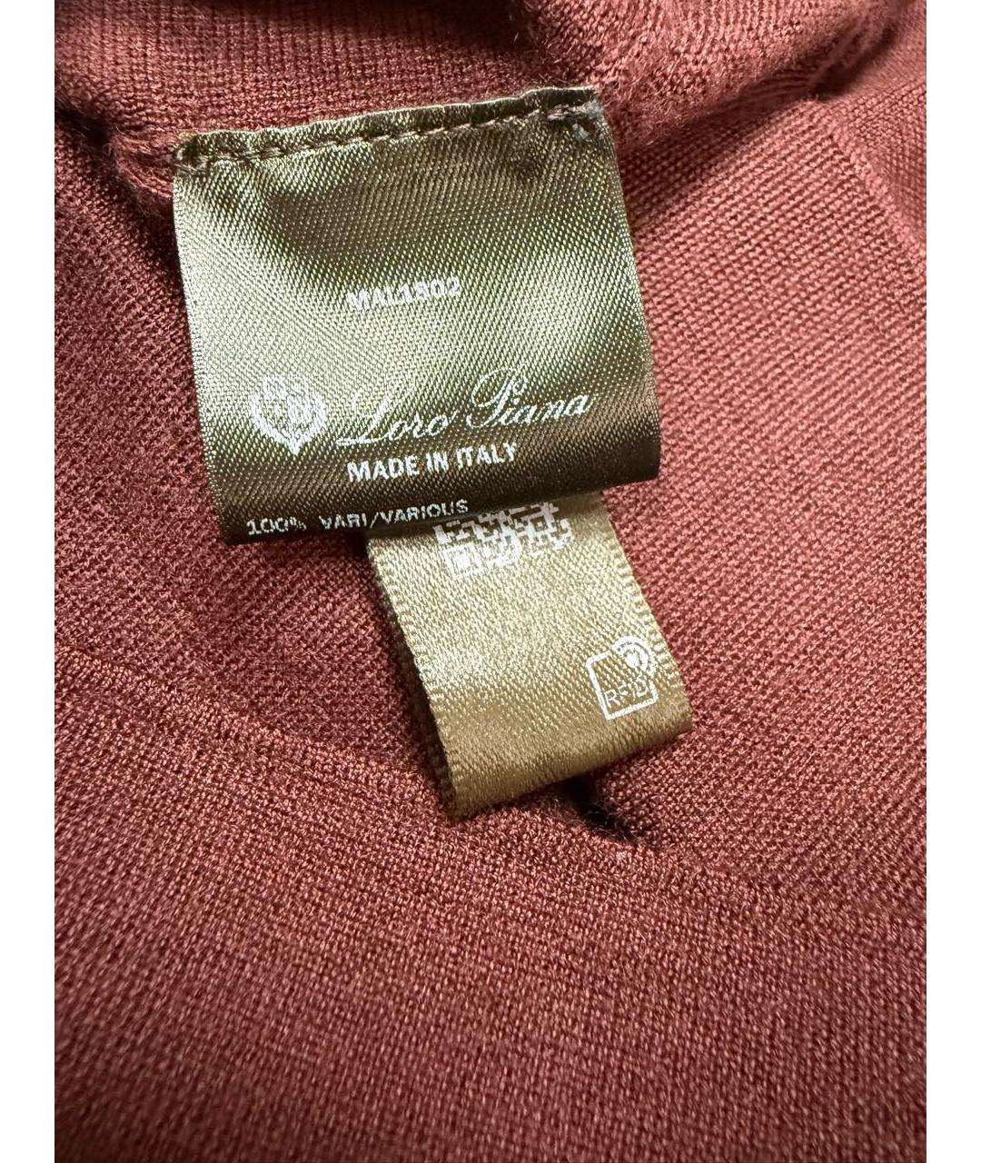 LORO PIANA Бордовый кашемировый джемпер / свитер, фото 4
