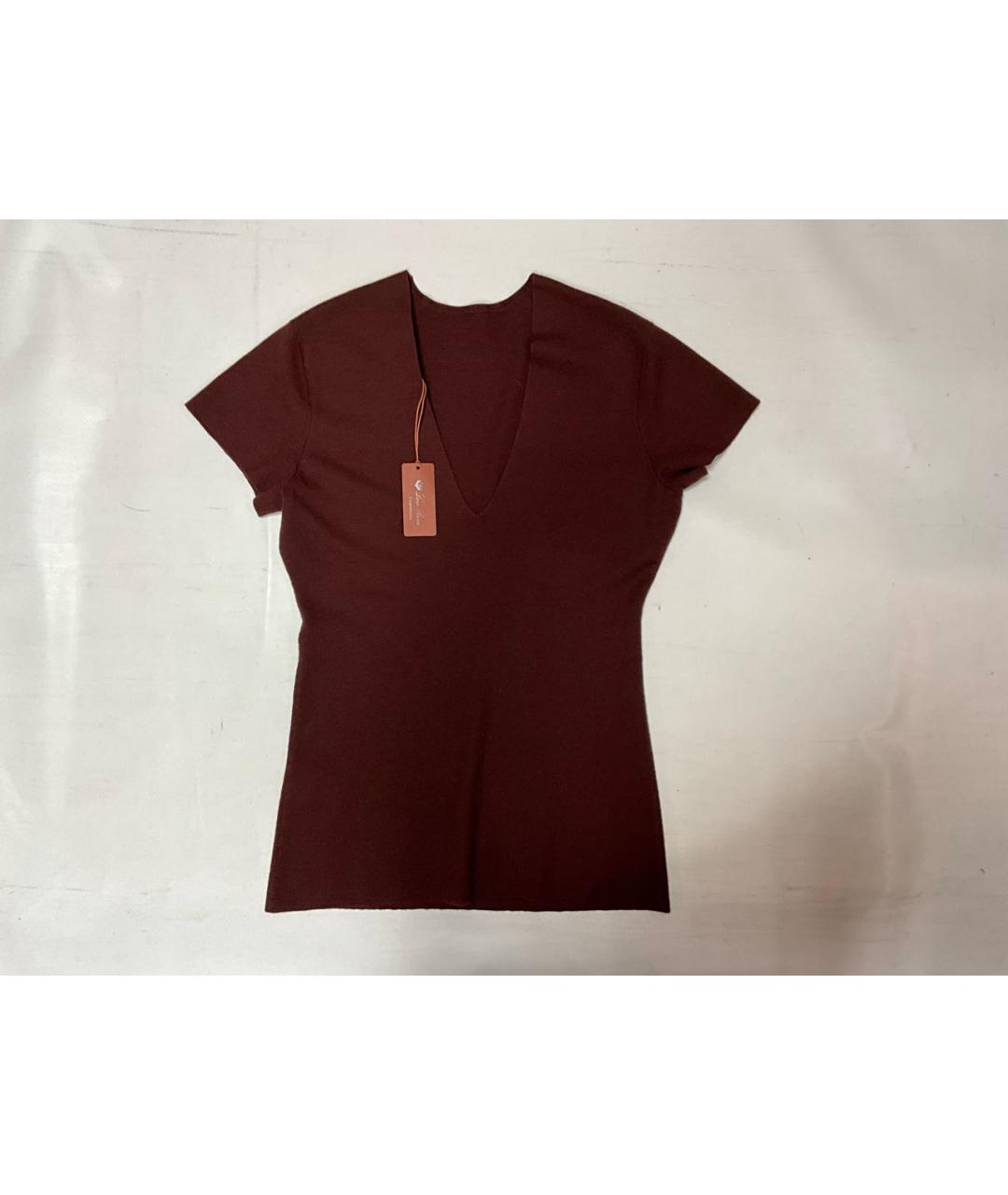 LORO PIANA Бордовый кашемировый джемпер / свитер, фото 9