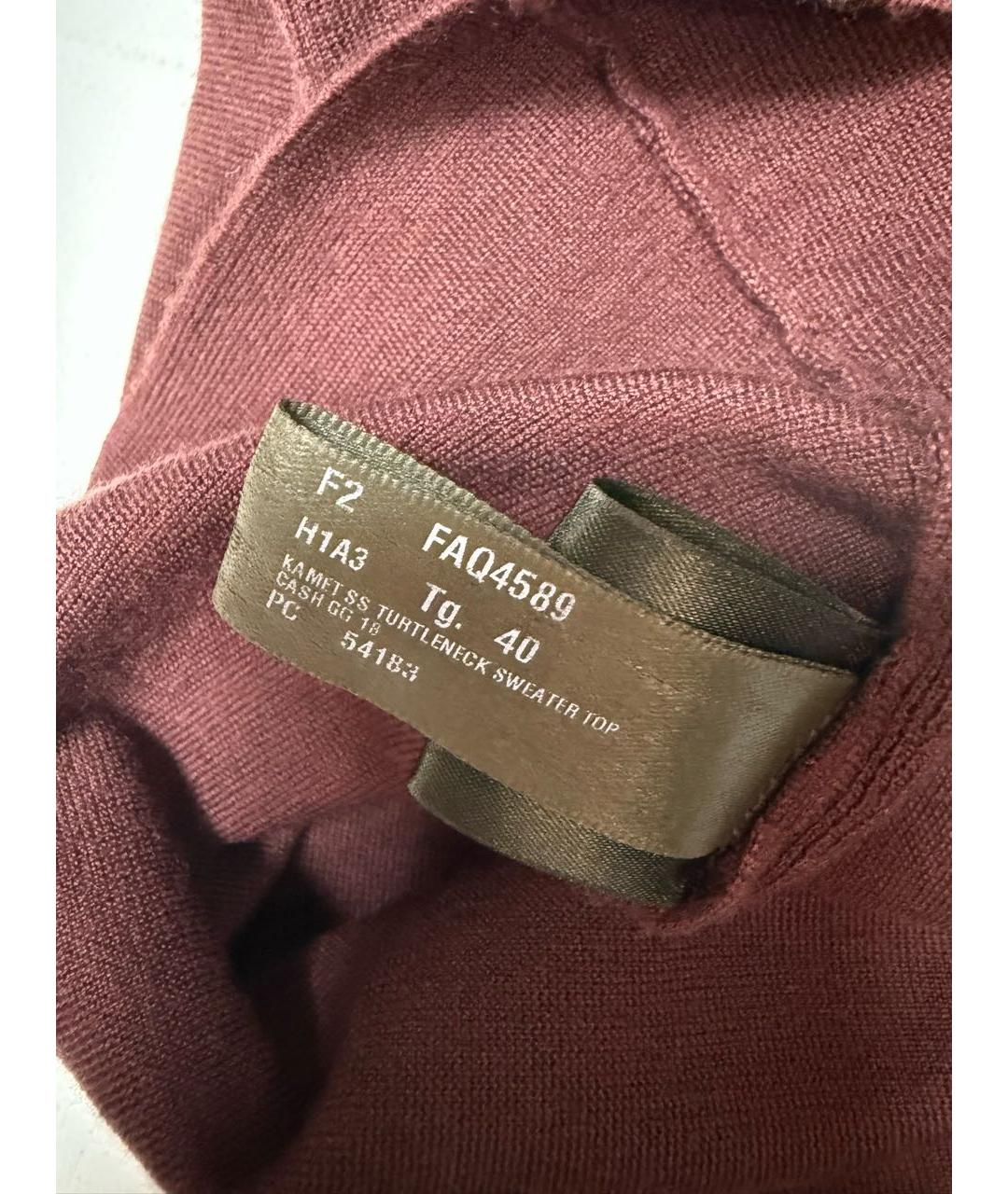 LORO PIANA Бордовый кашемировый джемпер / свитер, фото 6