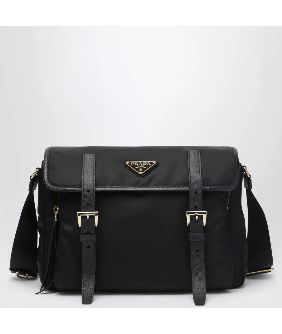 PRADA Черная синтетическая сумка через плечо, фото 3