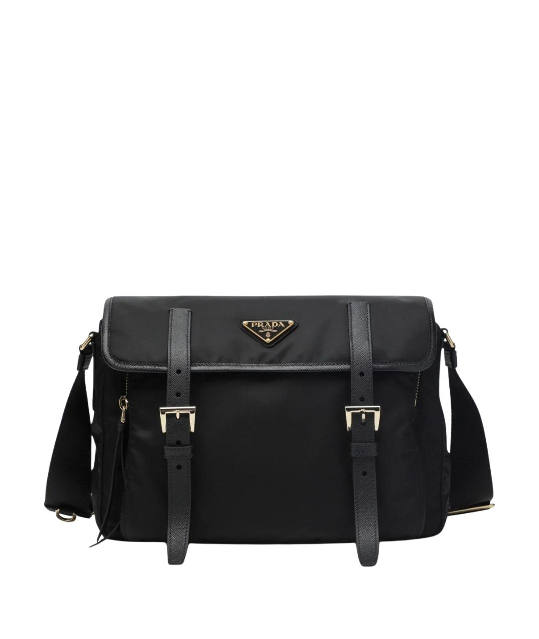 PRADA Черная синтетическая сумка через плечо, фото 1