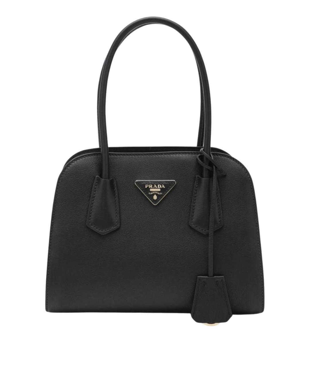 PRADA Черная кожаная сумка тоут, фото 1