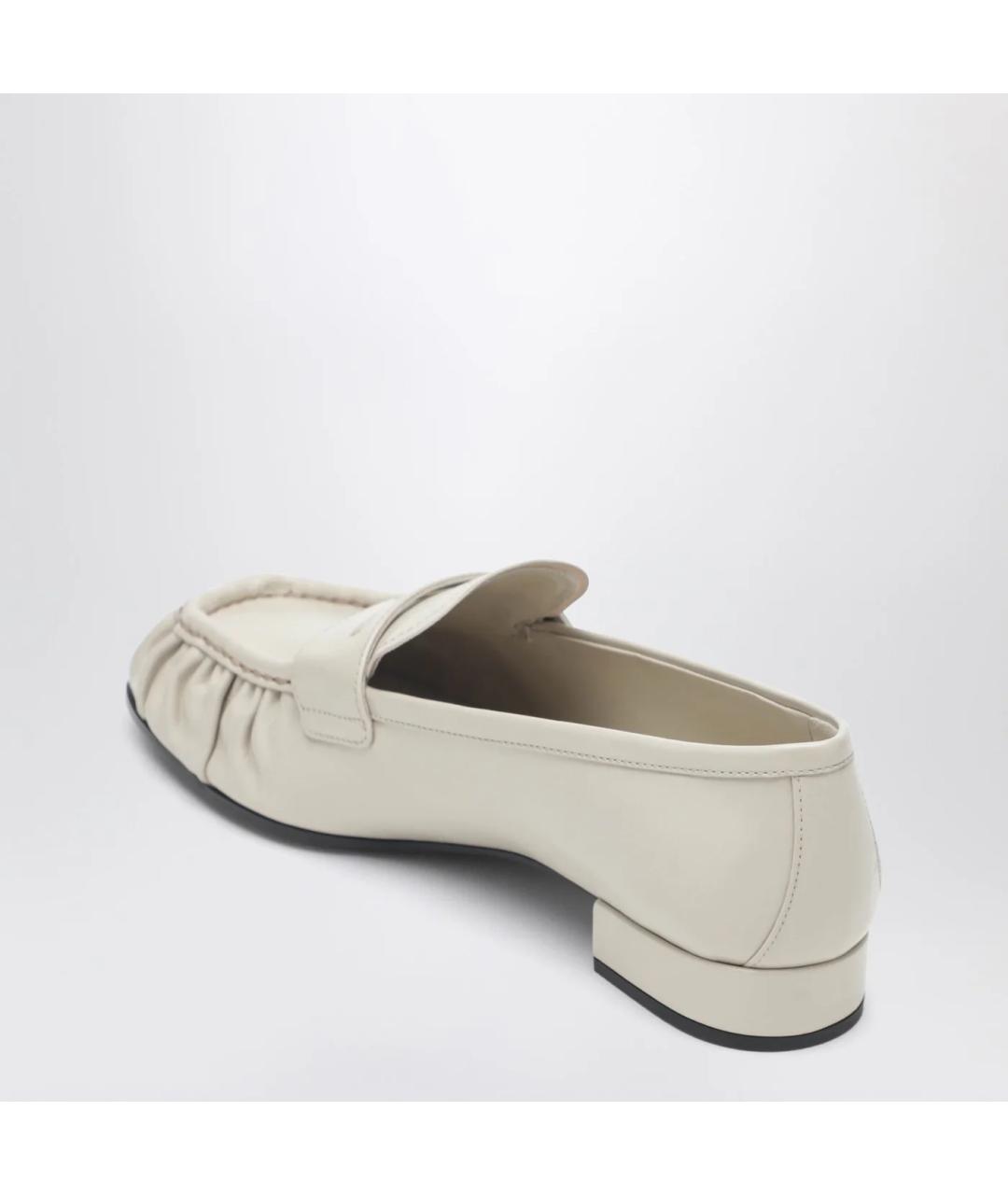 PRADA Бежевые кожаные лоферы, фото 2