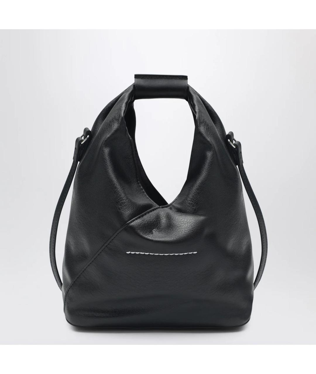 MM6 MAISON MARGIELA Черная сумка тоут из искусственной кожи, фото 2